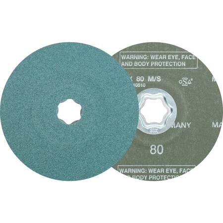 COMBICLICK® Fiber Disc, 5 Dia. - Zirconia Alumina Z, 80 Grit